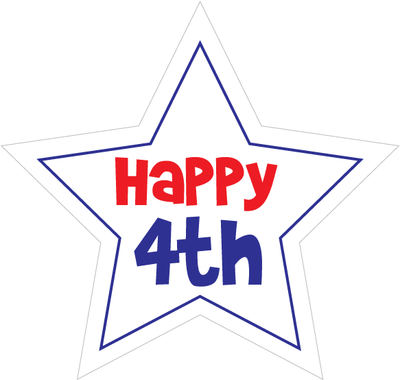 4th Of July Blue Star PNG
