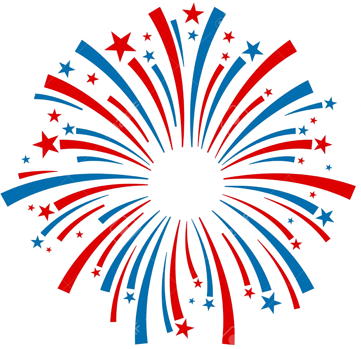 4th Of July Firework Art PNG