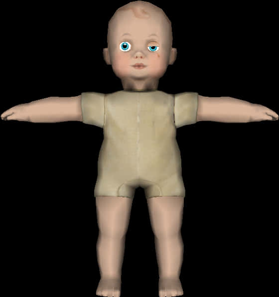 A Baby Doll With Arms Out PNG