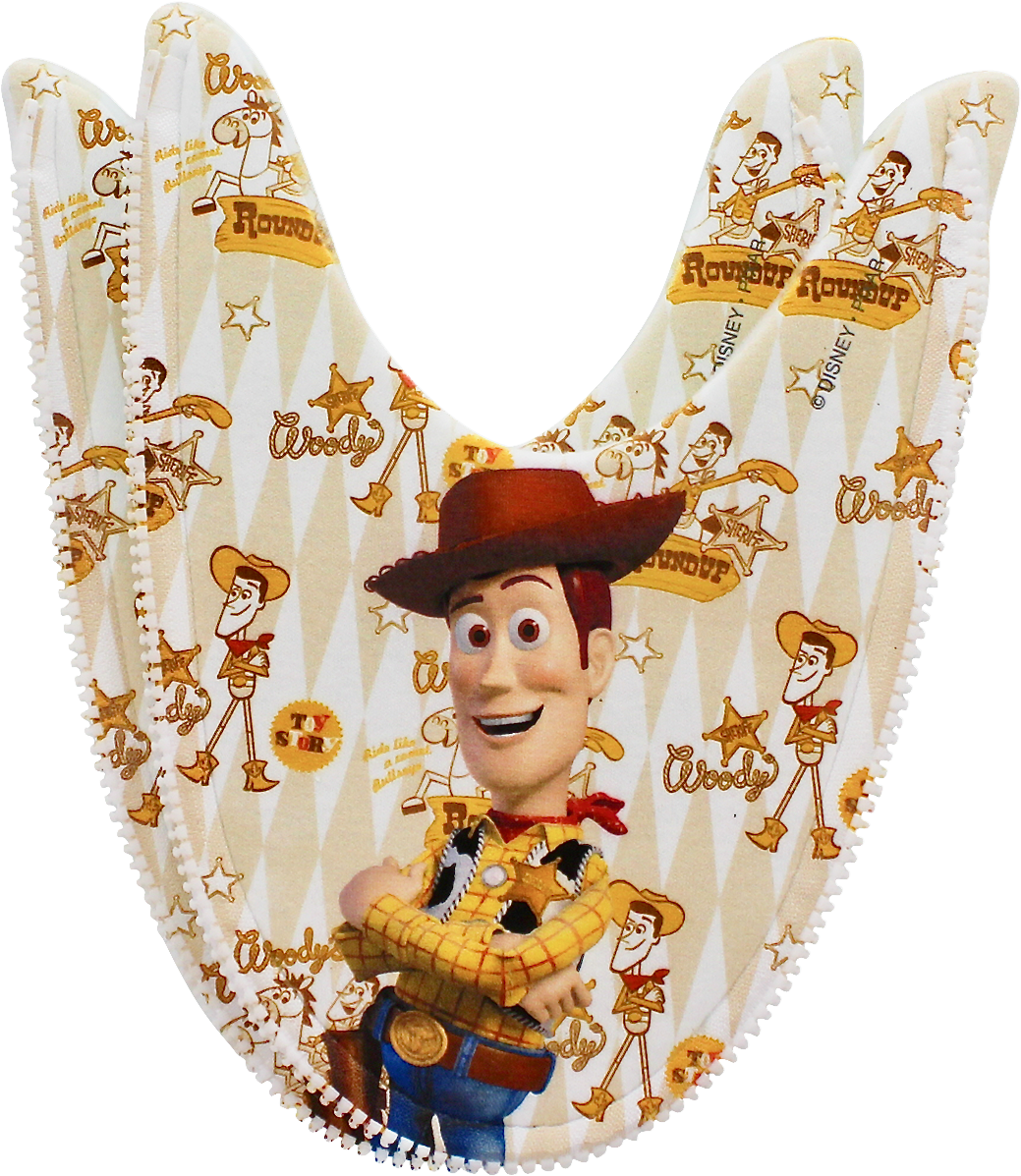 A Bib With Cartoon Character On It PNG