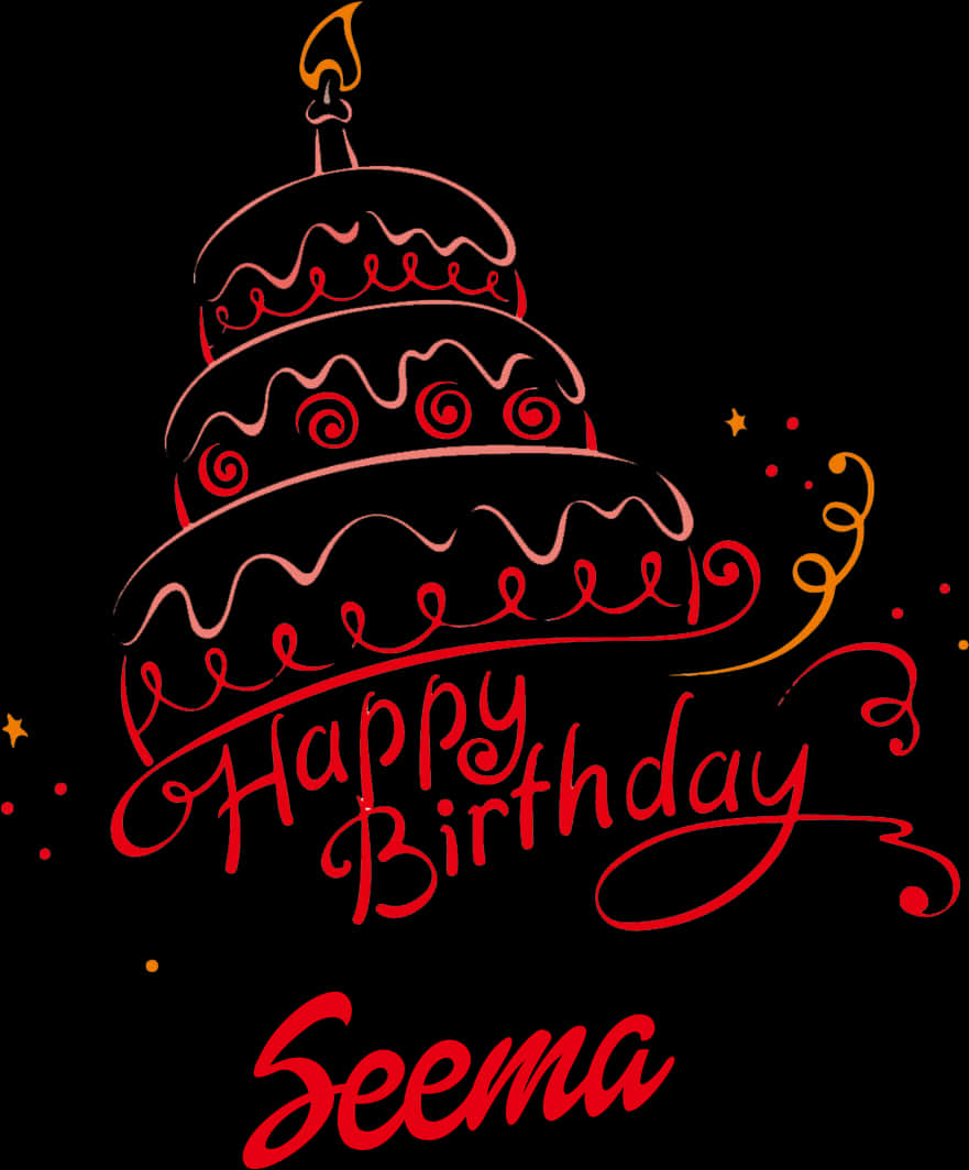 A Birthday Cake With Text PNG