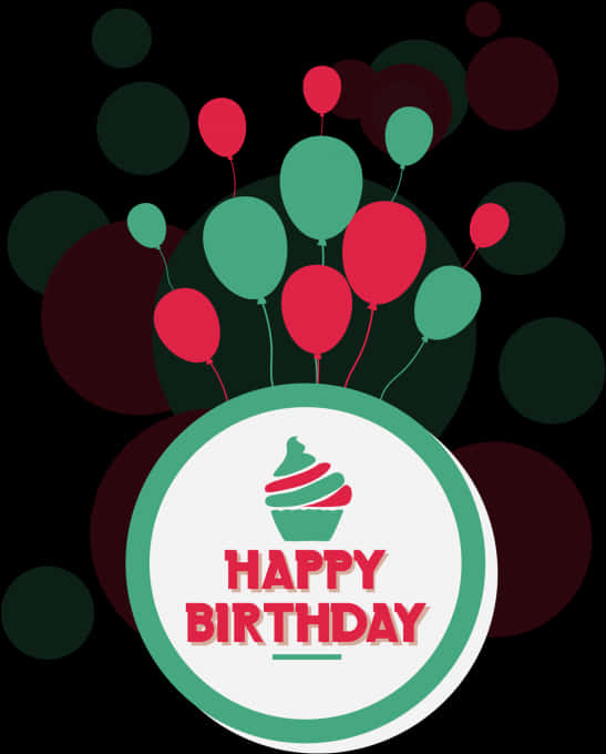 A Birthday Card With Balloons PNG