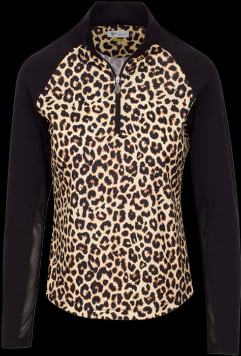 A Black And Brown Leopard Print Shirt PNG