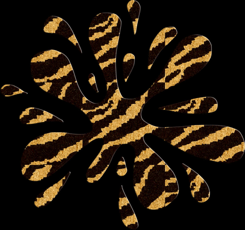 A Black And Gold Blot PNG