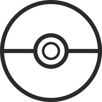 A Black And White Circle With A Circle In The Middle PNG