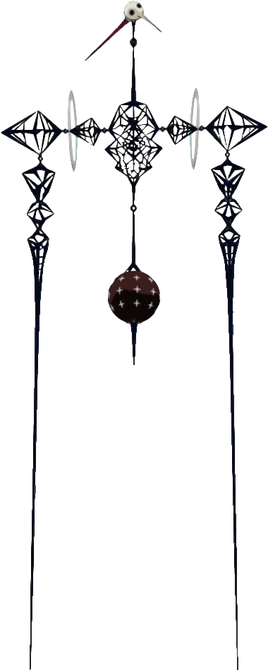 A Black And White Image Of A Ball And Three Poles PNG