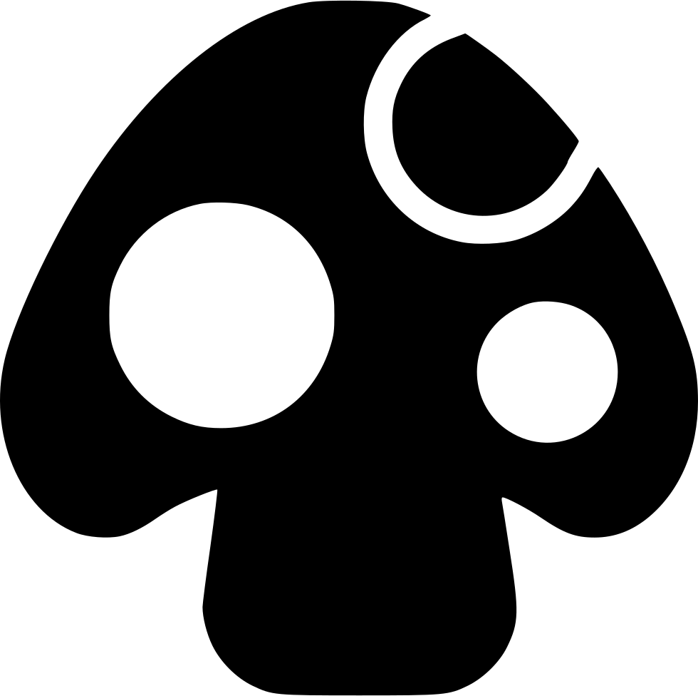 A Black And White Image Of A Mushroom PNG