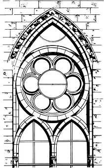 A Black And White Image Of A Window PNG