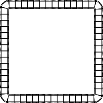 A Black And White Square With A Black Background PNG