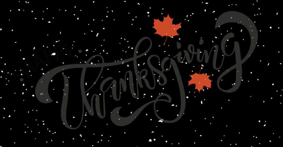 A Black Background With White Text And Orange Leaves PNG