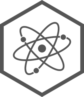 A Black Hexagon With A Black And Grey Hexagon With A Black And White Symbol PNG