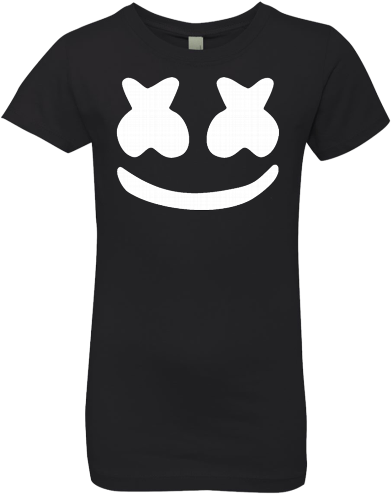A Black Shirt With A White Face PNG