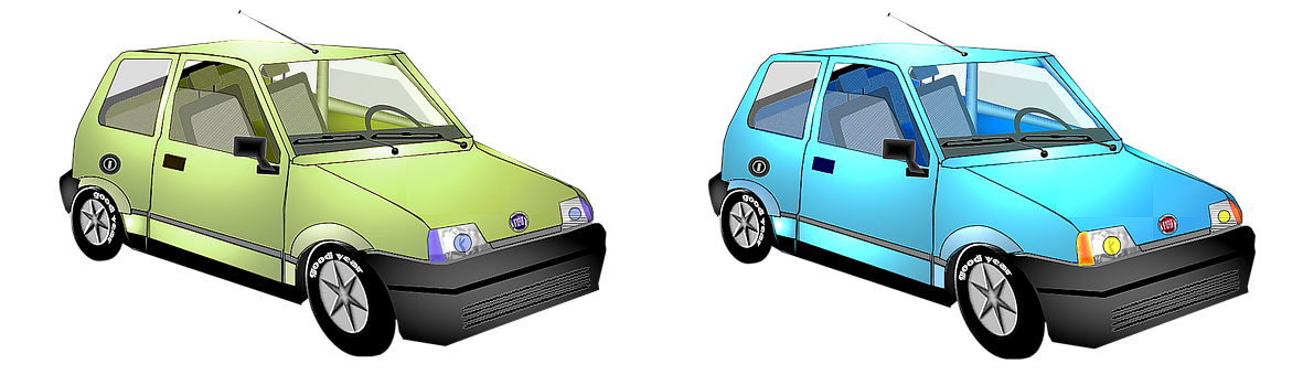 A Blue And Green Car PNG