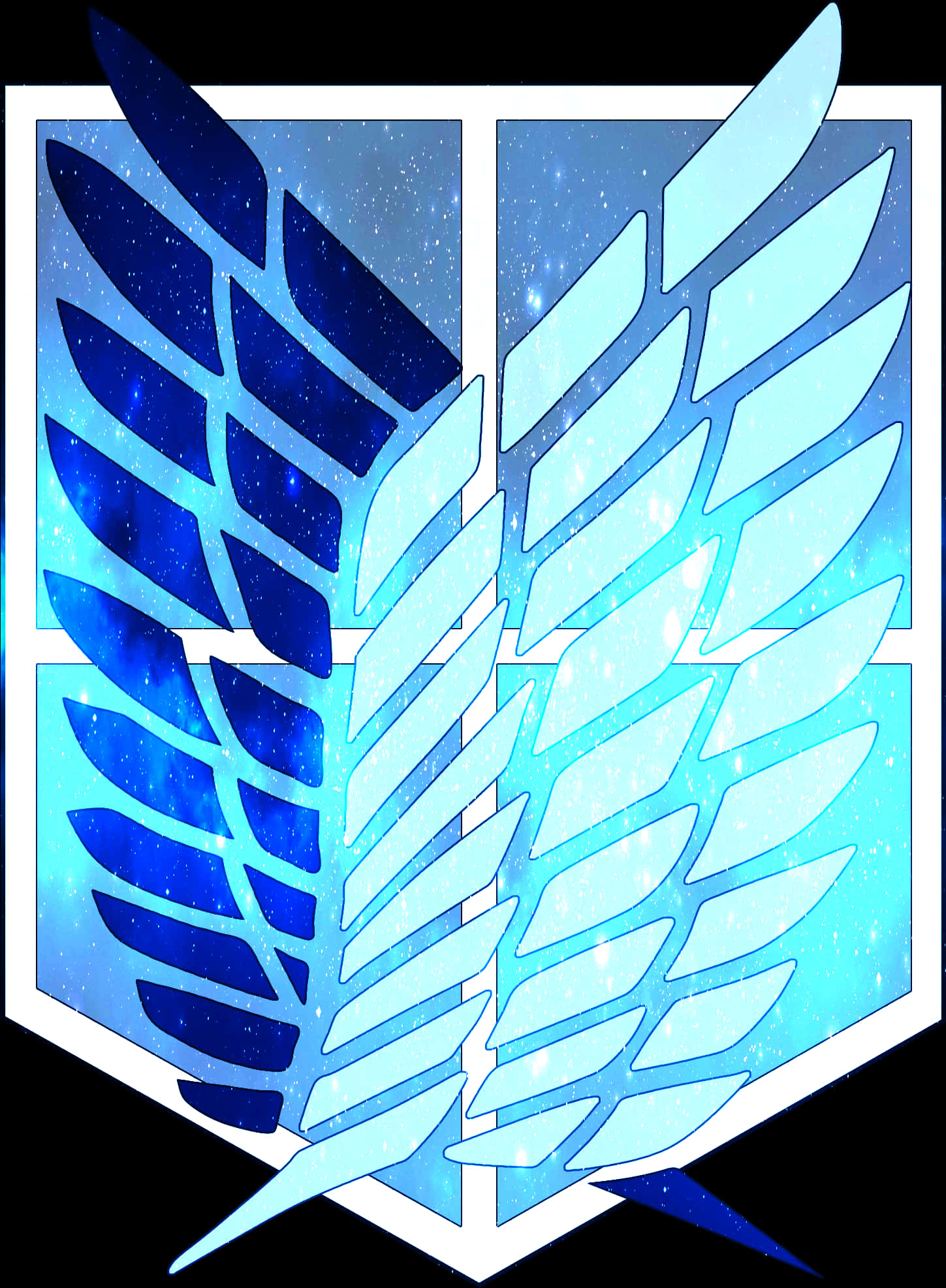 A Blue And White Wings PNG