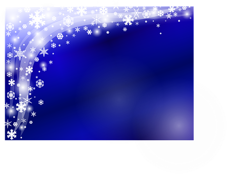 A Blue Background With White Snowflakes PNG