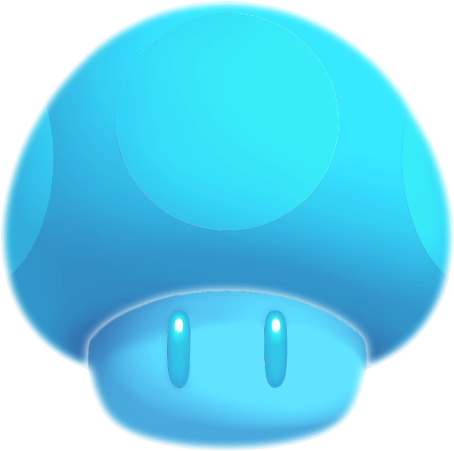 A Blue Mushroom With A Black Background PNG