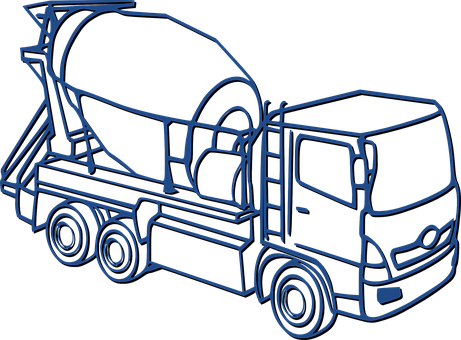 A Blue Outline Of A Truck PNG