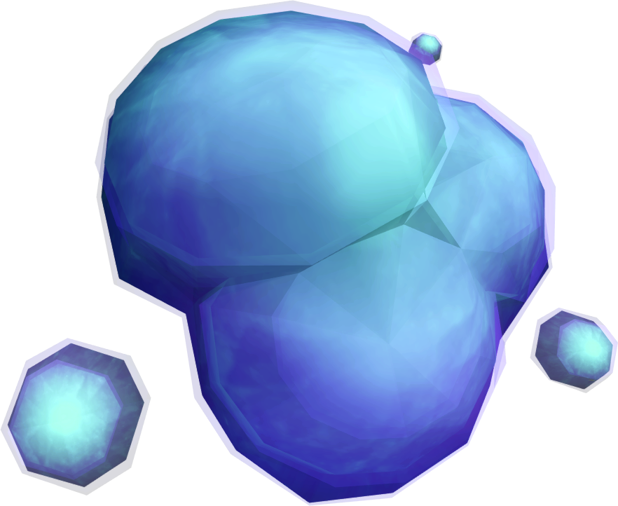 A Blue Spheres With Green Lights PNG