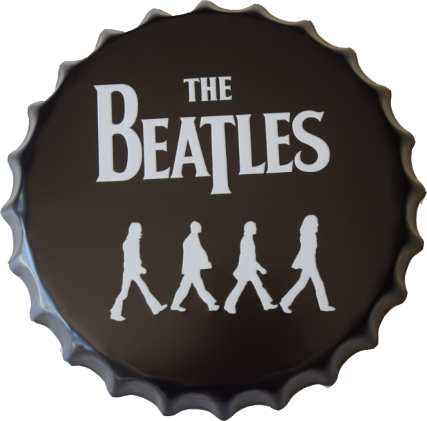 A Bottle Cap With A Group Of People Walking