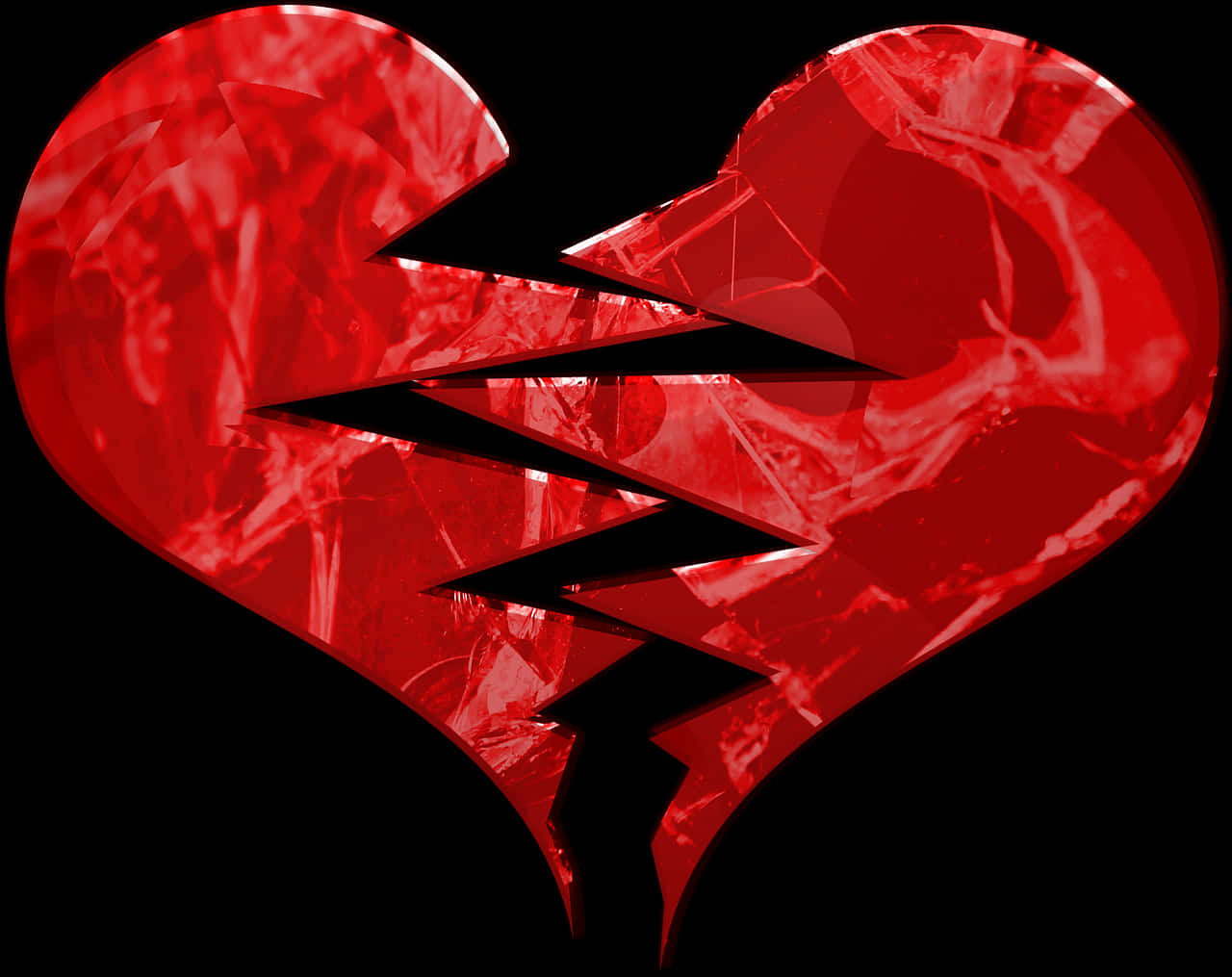 A Broken Heart With A Crack In It PNG