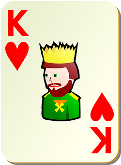 A Card With A Cartoon Of A Man Wearing A Crown PNG