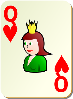 A Card With A Cartoon Of A Woman Wearing A Crown