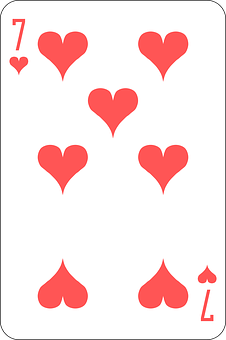 A Card With A Red Heart Symbol PNG