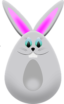 A Cartoon Bunny Shaped Egg PNG
