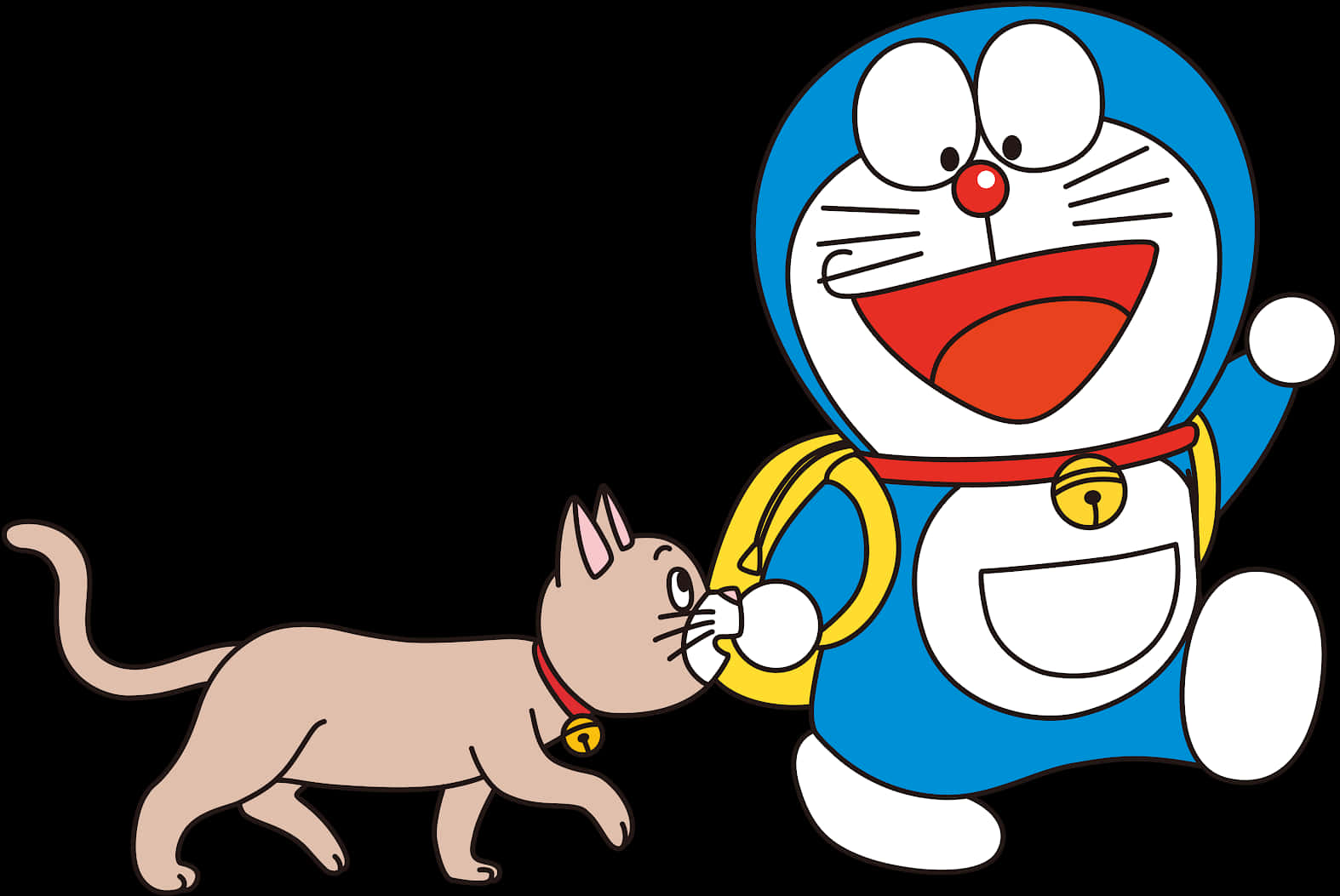 A Cartoon Cat And A Cartoon Cat PNG