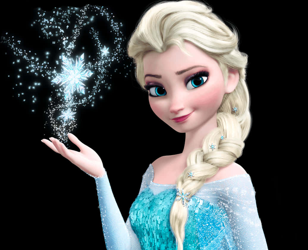 A Cartoon Character Holding Up A Snowflake PNG