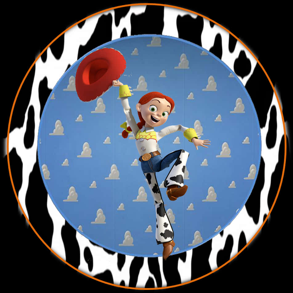 A Cartoon Character In A Circle PNG