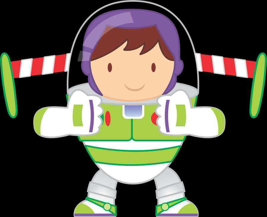 A Cartoon Character In A Space Suit PNG