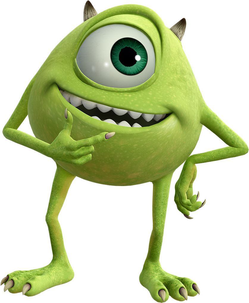 A Cartoon Character Of A Green Monster