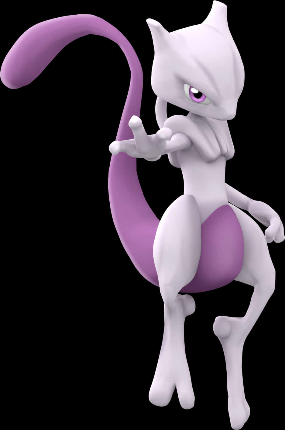 A Cartoon Character Of A Purple And White Animal