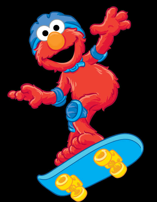 A Cartoon Character On A Skateboard PNG