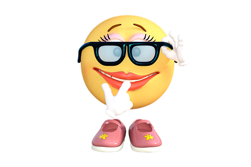 A Cartoon Character Wearing Glasses And A Pair Of Shoes