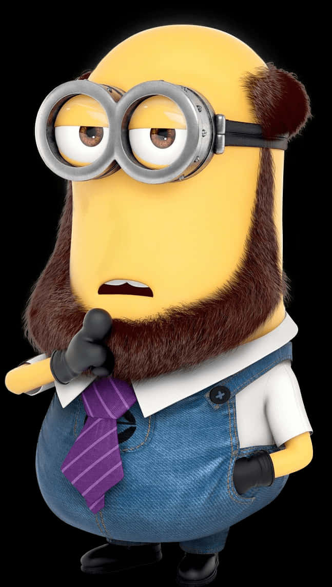 A Cartoon Character Wearing Glasses And A Tie