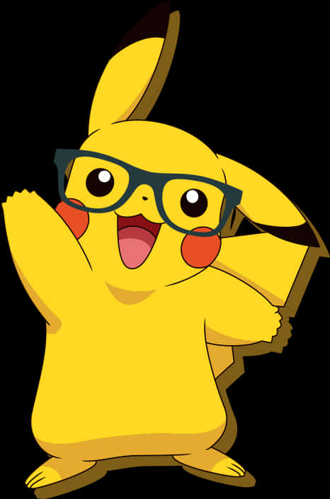 A Cartoon Character Wearing Glasses PNG
