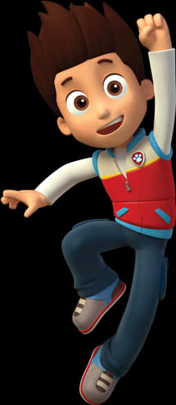 A Cartoon Character With A Black Background PNG