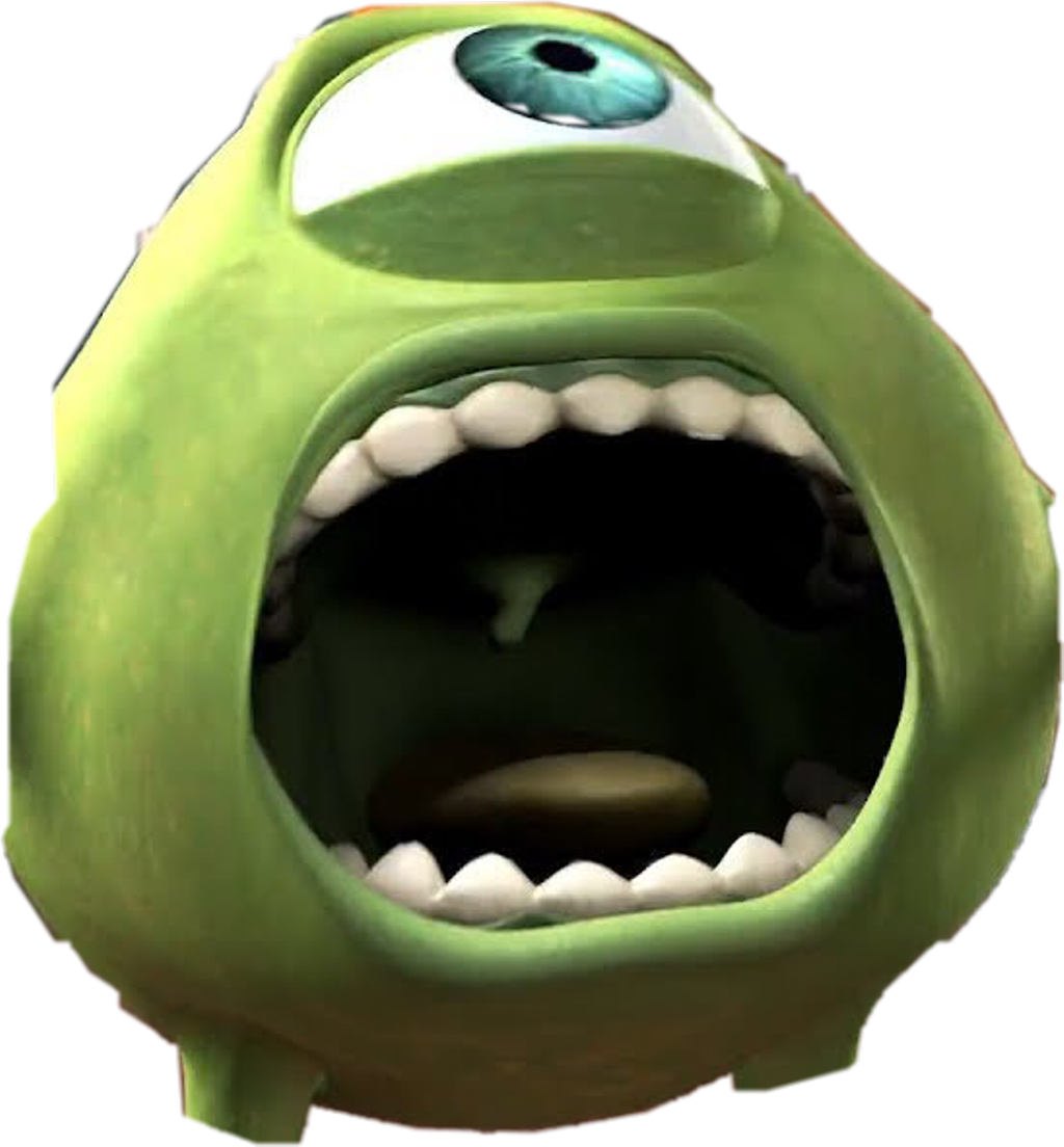 A Cartoon Character With A Mouth Open PNG