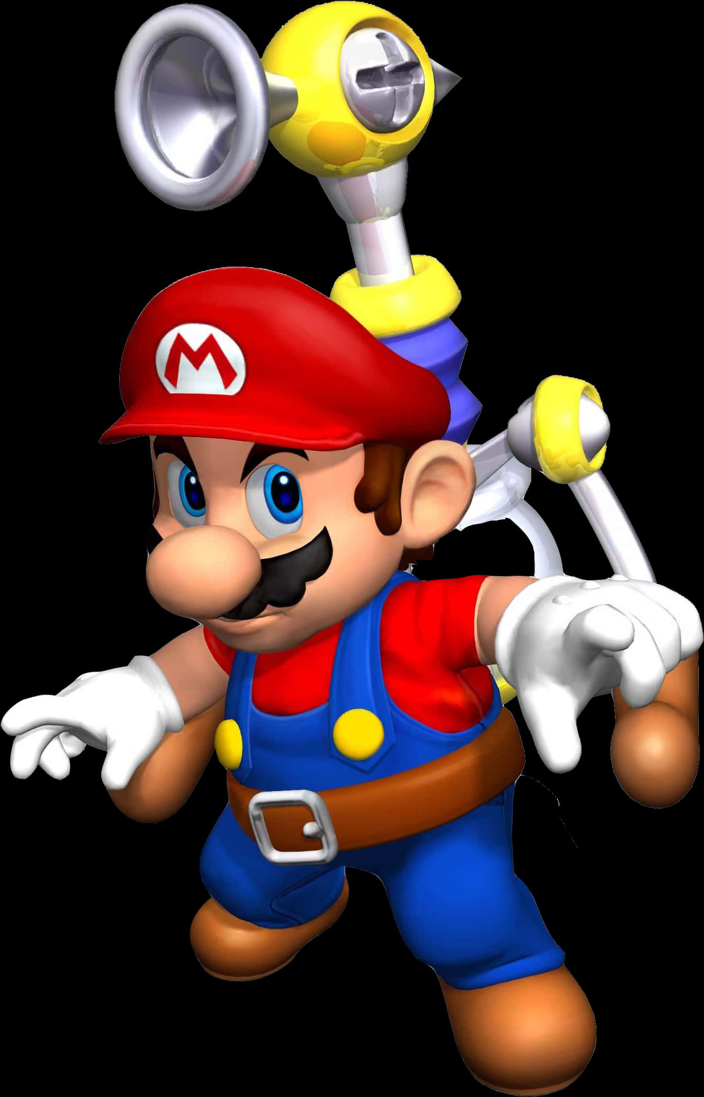 A Cartoon Character With A Mustache And A Red Hat PNG