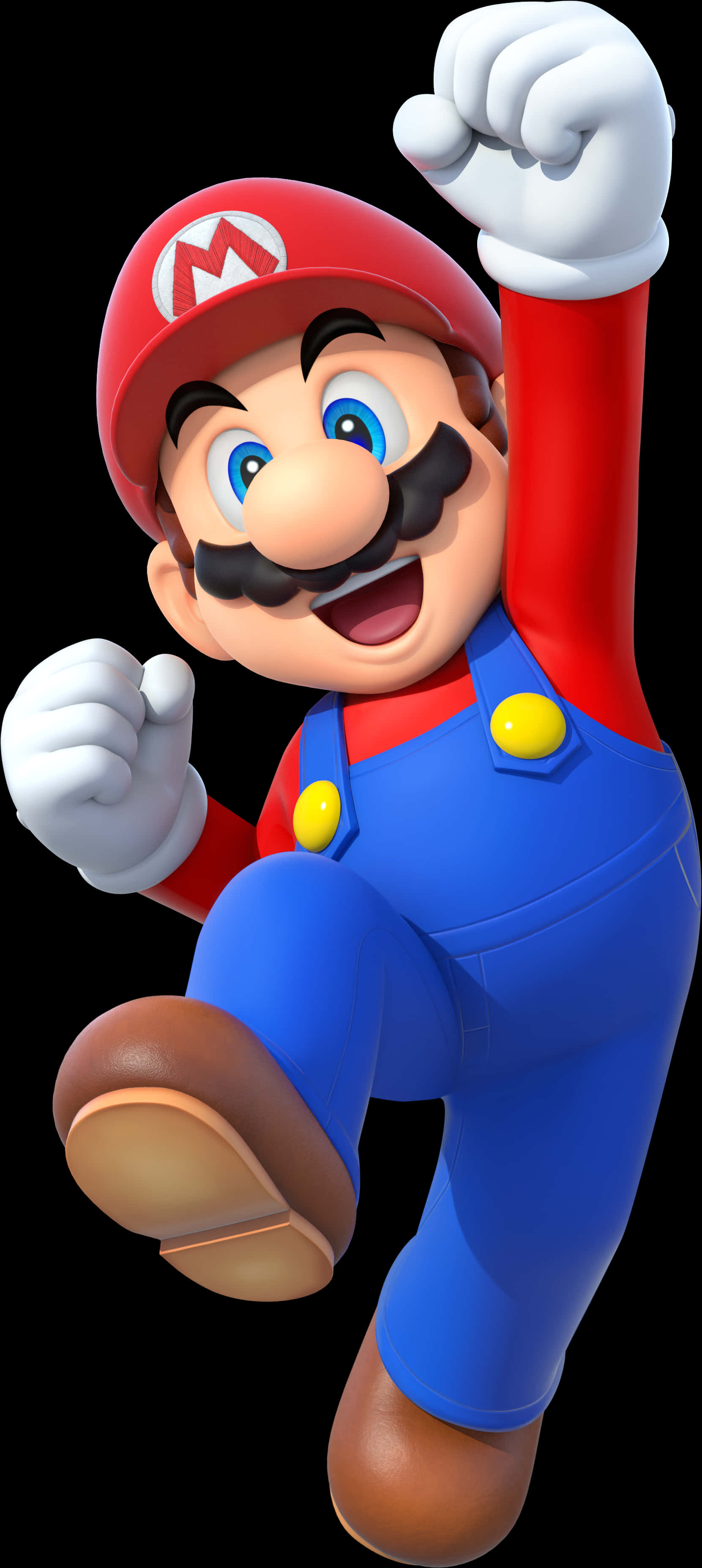 A Cartoon Character With A Mustache And Blue Overalls PNG