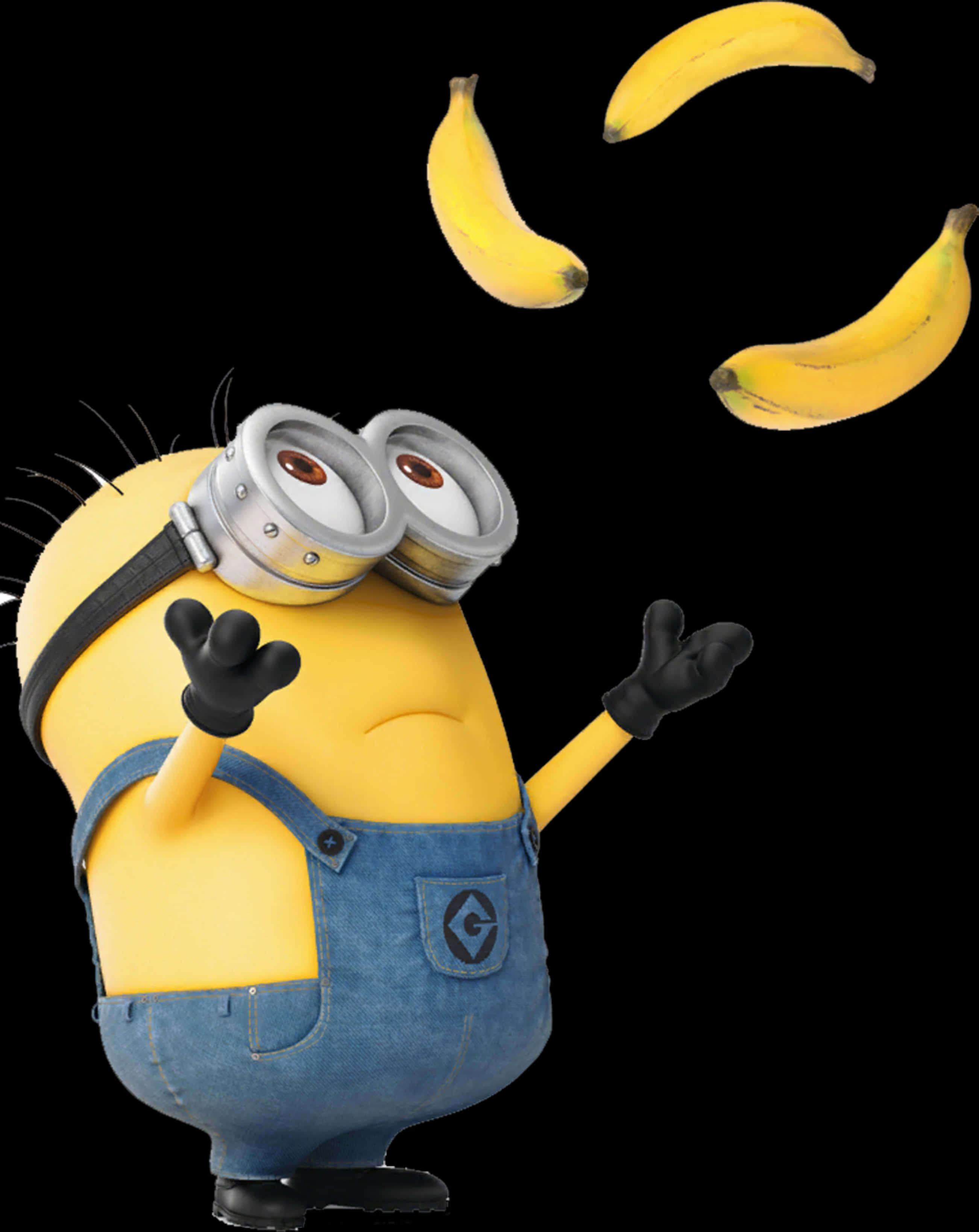 A Cartoon Character With Glasses And A Bunch Of Bananas