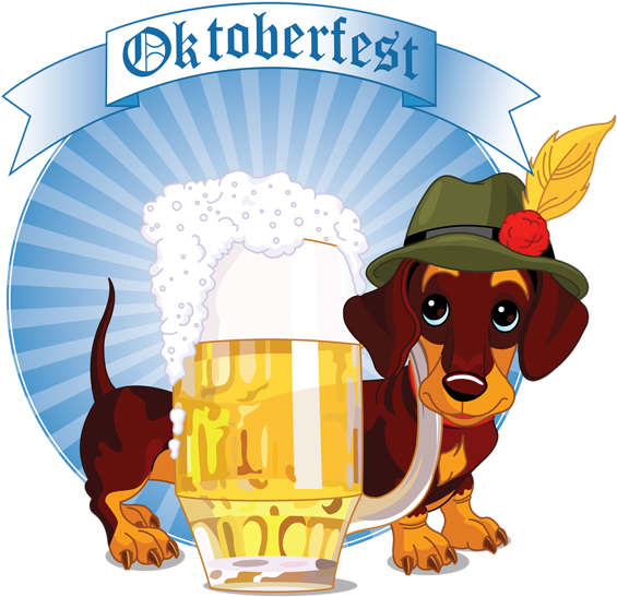 A Cartoon Dog Holding A Glass Of Beer