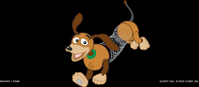 A Cartoon Dog With A Spring PNG