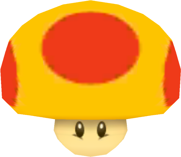 A Cartoon Mushroom With A Red Circle