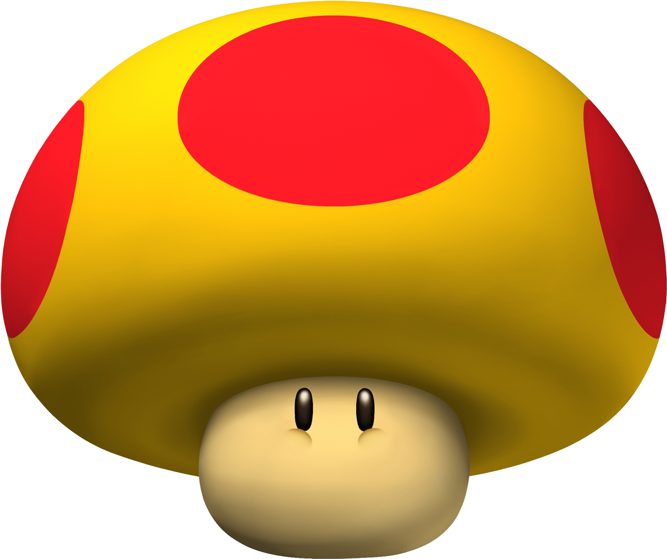 A Cartoon Mushroom With Red Dots