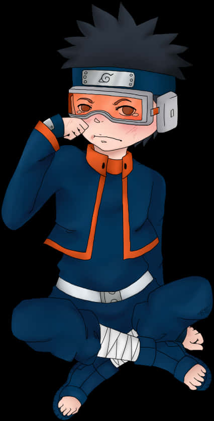 A Cartoon Of A Boy Wearing A Mask