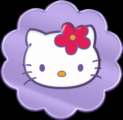 A Cartoon Of A Cat With A Flower On It PNG