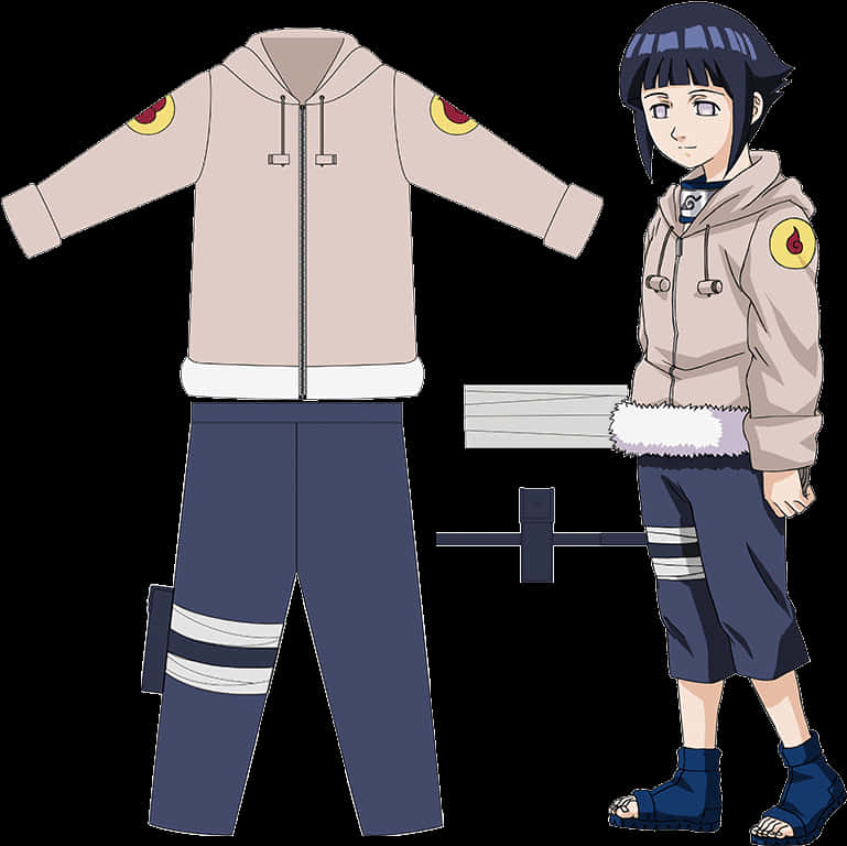 A Cartoon Of A Girl In A Jacket PNG